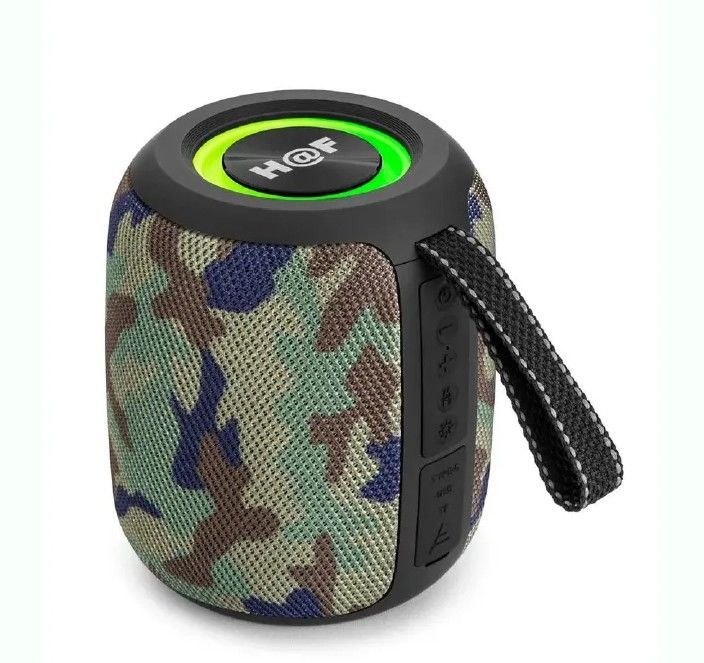 H@F HF-F105 COMPACT BLUETOOTH SPEAKER – RGB LED LIGHT, MULTI-SOURCE PLAYBACK & 6-HR BATTERY