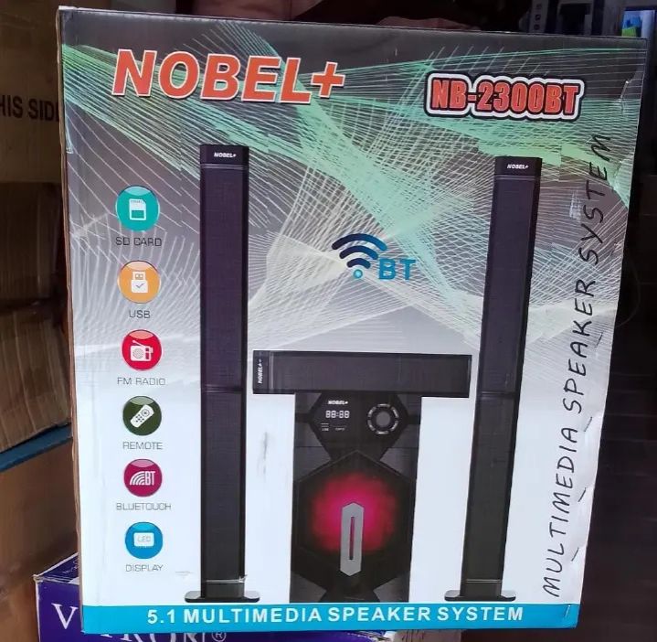 Nobel 5.1CH HOMETHEATER Bass Tallboy Speaker System, model NB-2300 55000W PMPO