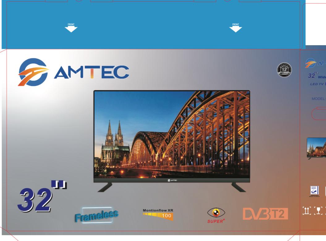 AMTEC 32" SMART ANDROID LED TV AC POWER – FRAMED HD, BUILT-IN TUNER