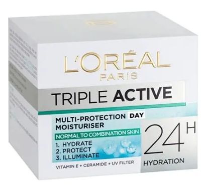 The L'Oreal Paris Triple Active Multi-Protection Day Moisturizer.