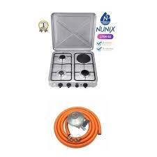 🧚‍♂️sHOP WITH ADDED OFFERS 🧚‍♂️▪️🥀Nunix 4 Burner with 3 gas + 1 electric table top cooker + Free 1M pipe, 13kgs regulator + 2 clips - HIGH .3 gas plus electric table top cooker
Metallic QUALITY▫️▪️