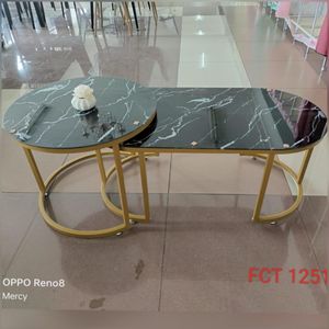 🔅😎STAY TUNED😎2 IN 1 MODERN MARBLE TOP COFFEE TABLE METALLIC HIGH QUALITY