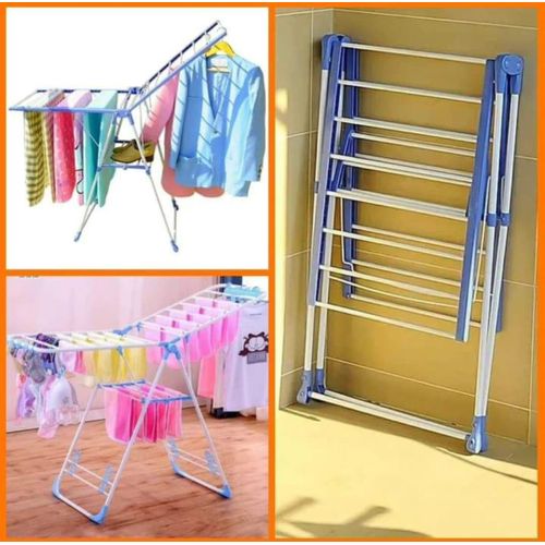 🪄PRICEC DROPPED ✔️🪄Foldable/Portable Clothes Drying And Hanging Rack- BLUE.Made of high quality Iron Tube structure of science,
Never Rust like many other products in the market
Uses multiple tub