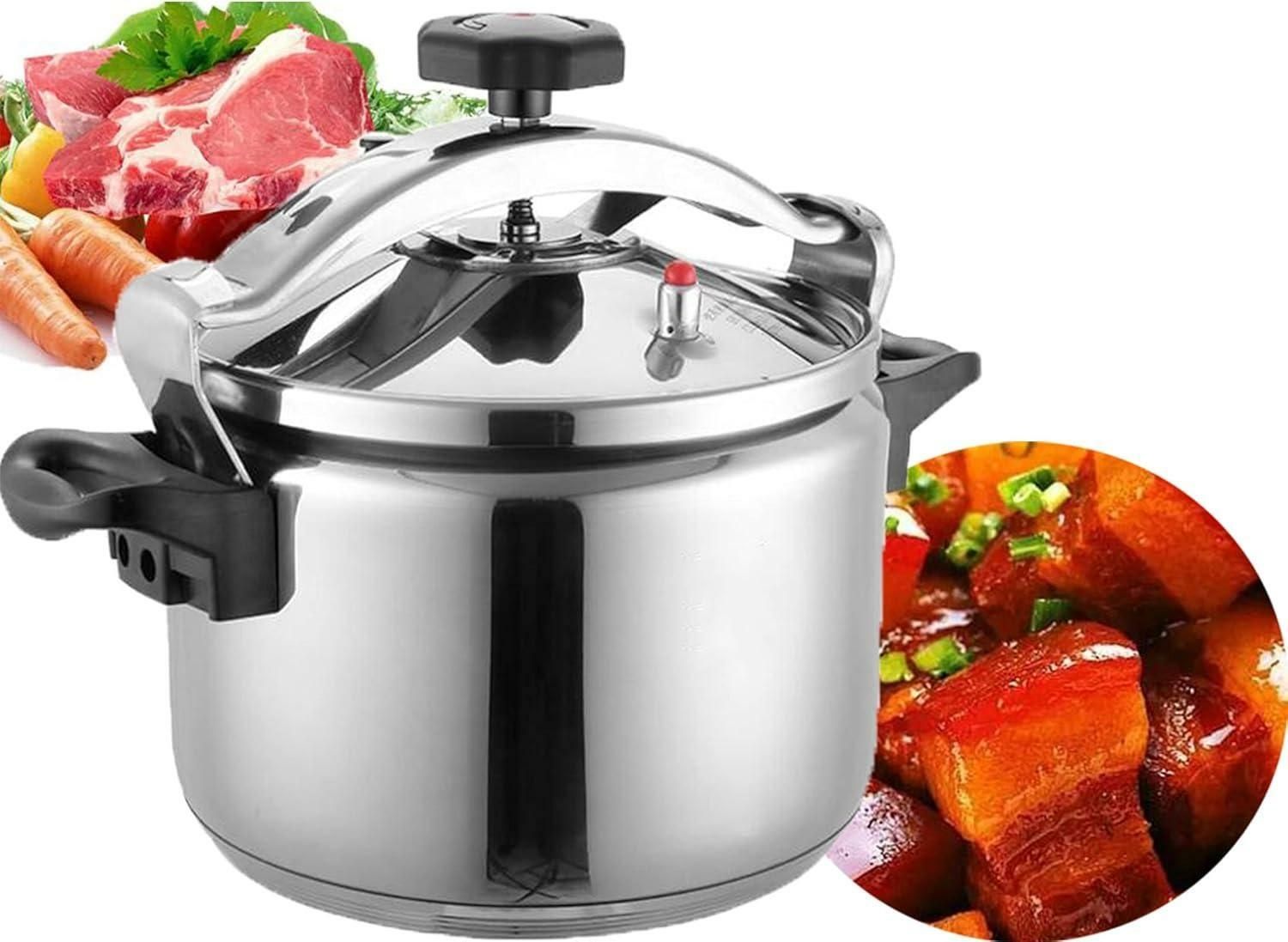 2 handle Non explosive pressure cookers, 7 LITERS Capacity stainless steel pressure cooker & Super safety lock Explosion-proof, Suitable for All Hob Types