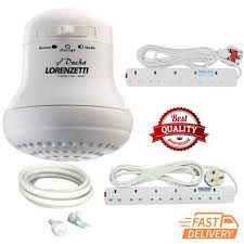 Lorenzetti Instant Water Heater Shower Head For Salty And Fresh Water + Amazing Gifts. Instant Shower Long lasting heating element 3 Features (Normal, Warm and Hot) Electronic temperature control