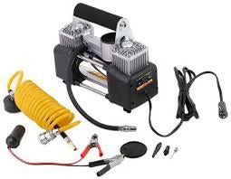 ▪️🍒Portable Double Cylinder Car Air Compressor ,Tire Pump Auto Air Inflator With LED Light ,Tire Repair Kits▫️