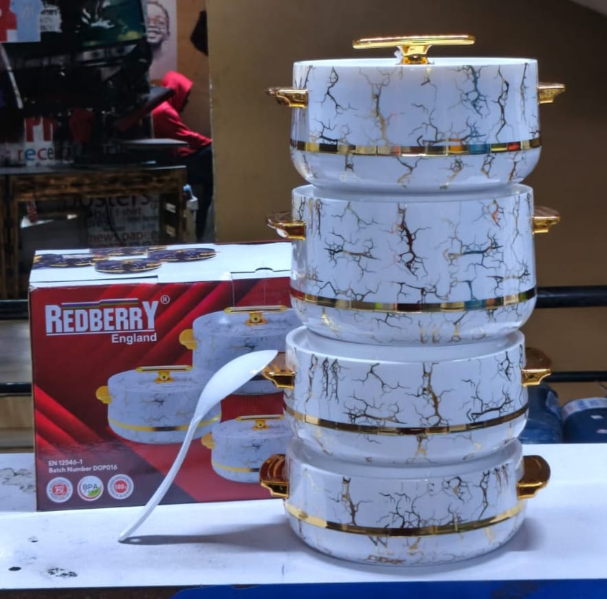 4PCS INFINITE HOTPOTS – Serve Every Meal Warm & Fresh 🍲✨
Upgrade your kitchen with the stylish and practical 4PCS INFINITE HOTPOTS set — perfect for keeping your food hot and ready to enjoy anytime!