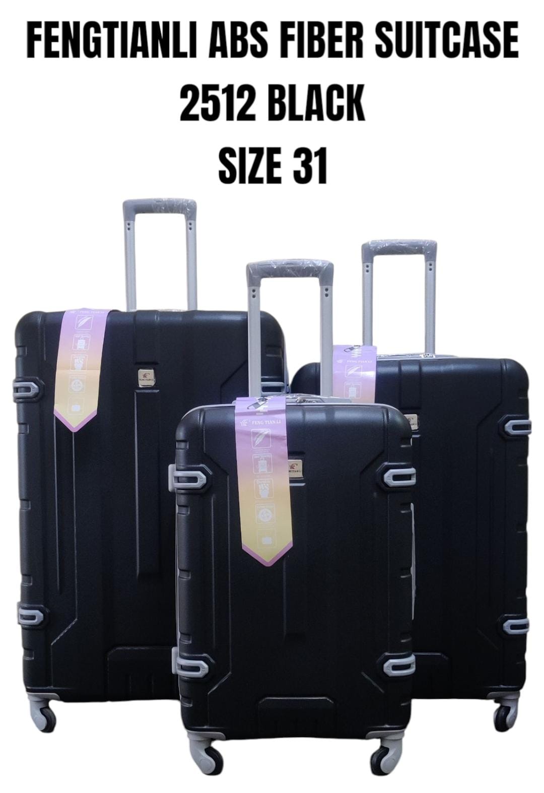 🧳✨ Fengtianli 3-in-1 ABS Fiber Hardshell Suitcase Set
Travel smart and stylish with the Fengtianli ABS Fiber Suitcases — a durable 3-in-1 hardshell set designed for convenience, protection, and easy