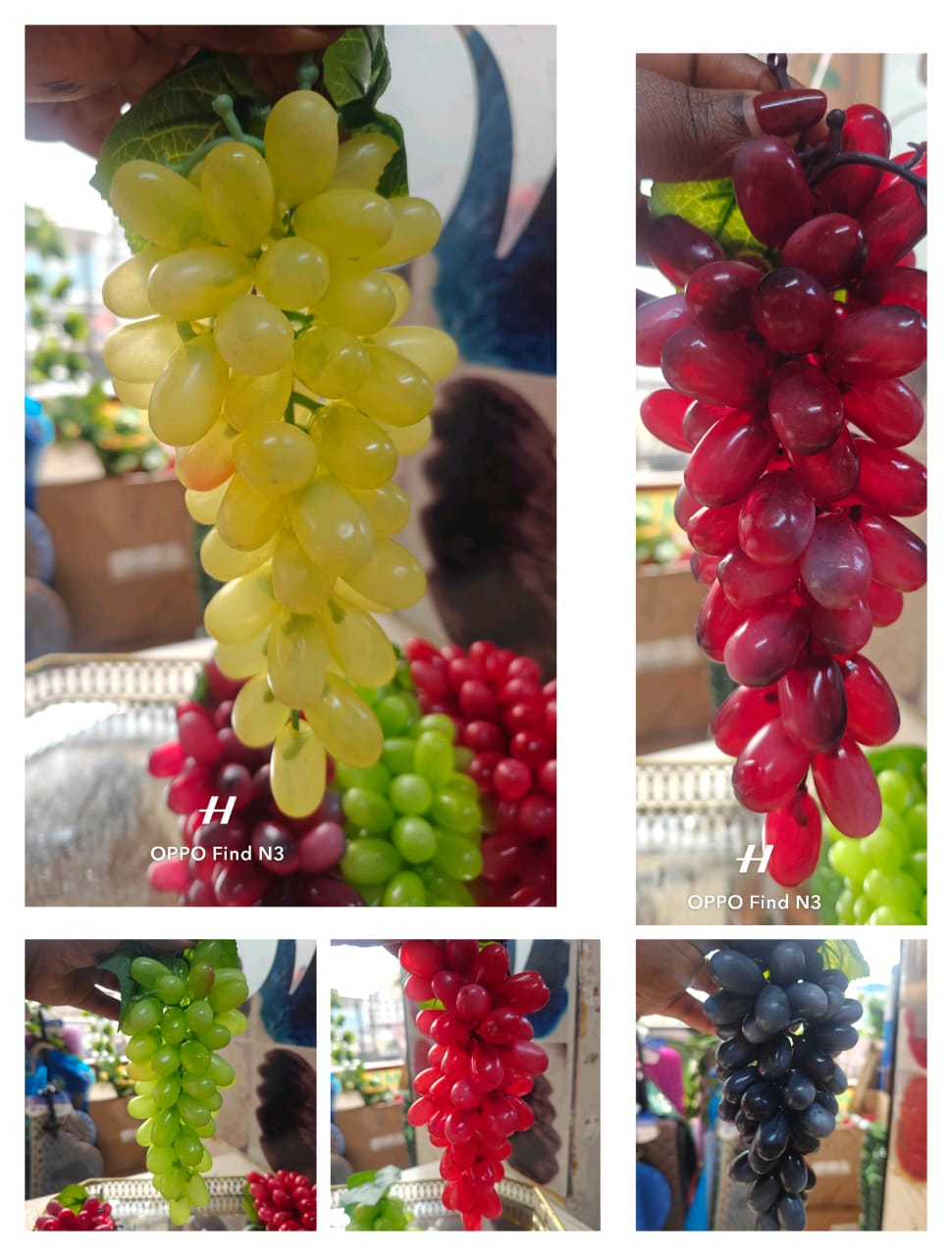 Artificial Grapes – Elegant & Realistic Décor ✨
Add a touch of style and freshness to your home or office with these Artificial Grapes. Perfect for decoration, photography, or as part of a fruit arran