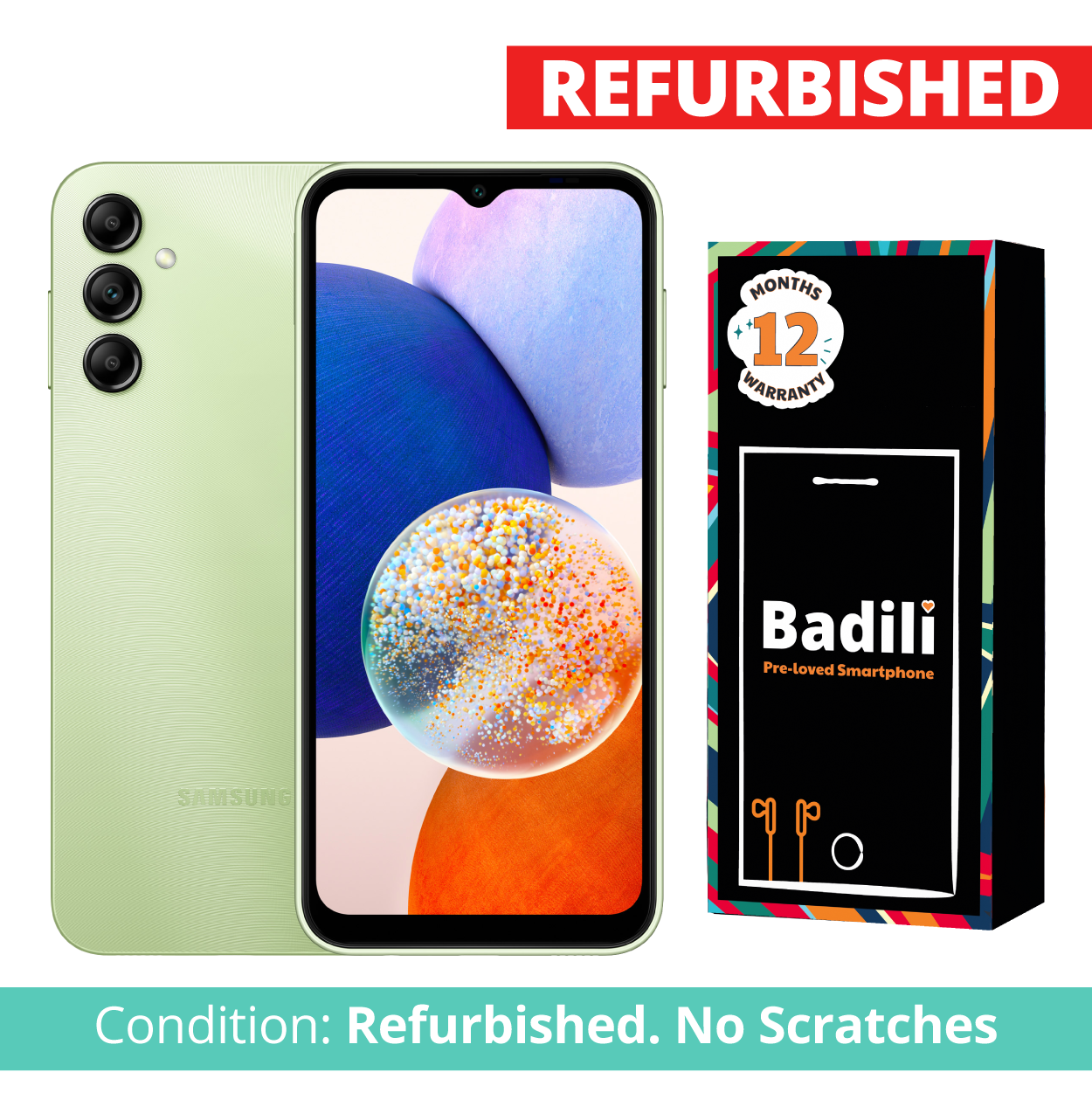 Badili Refurbished Samsung Galaxy A14 Smartphone 5G , 4GB + 64GB 50MP
