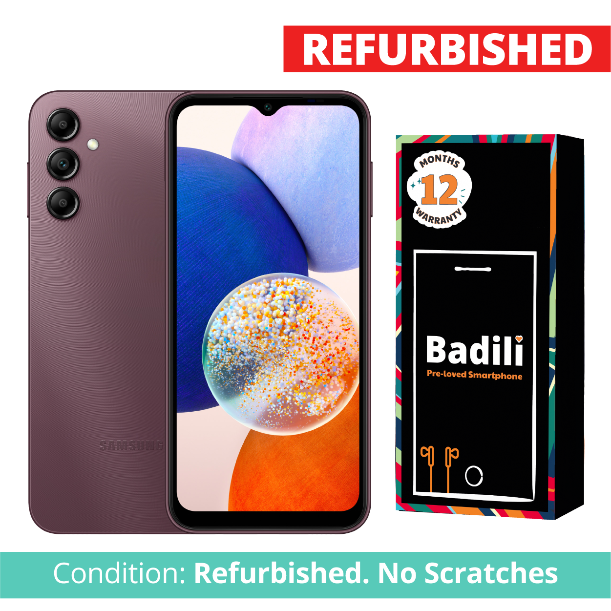 Badili Refurbished Samsung Galaxy A14 Smartphone 5G , 4GB + 64GB 50MP
