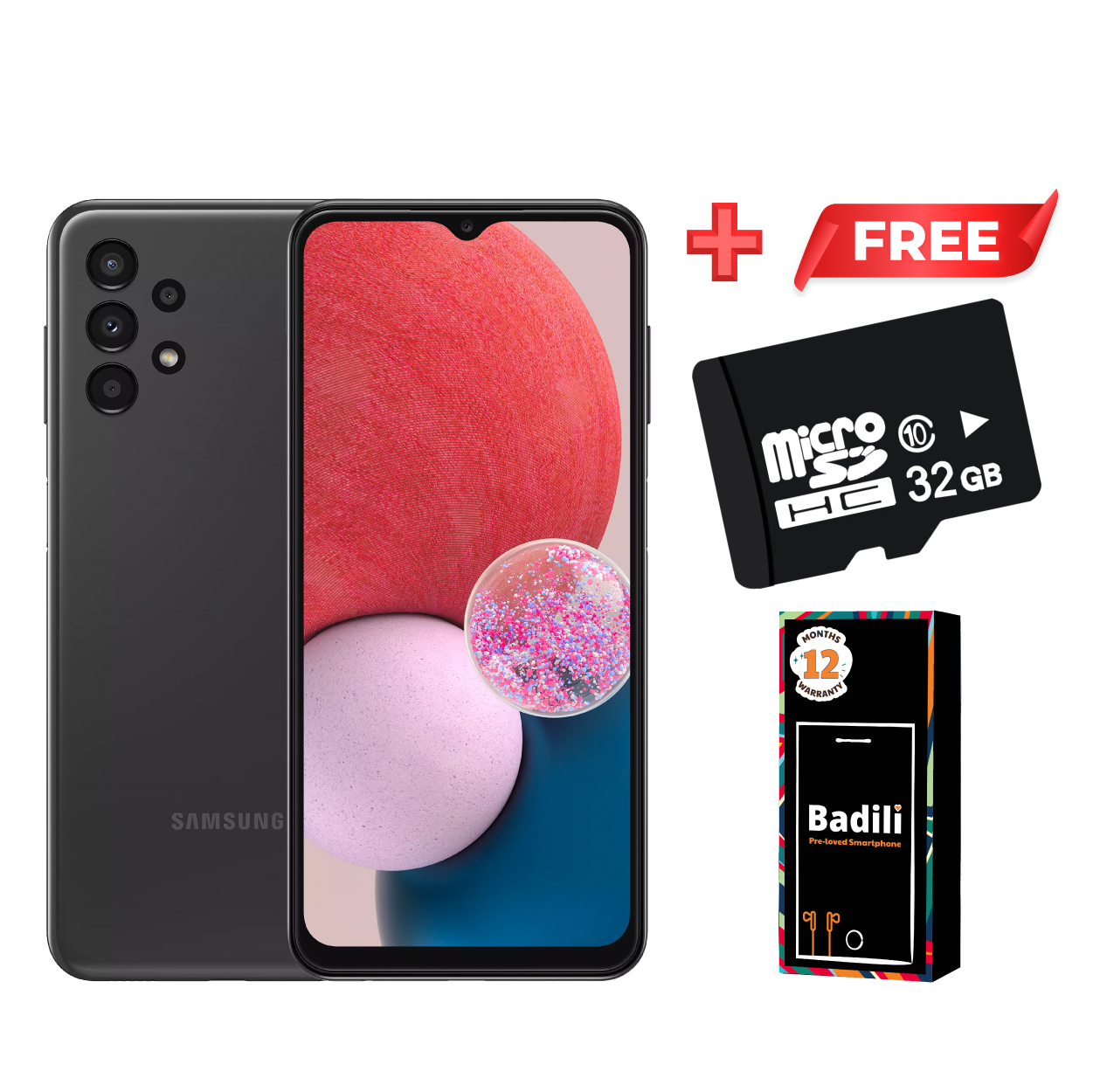 Samsung Galaxy A13 5G Badili Smartphone, Black 3GB RAM /32GB ROM Refurbished + Free 32 GB Memory Card