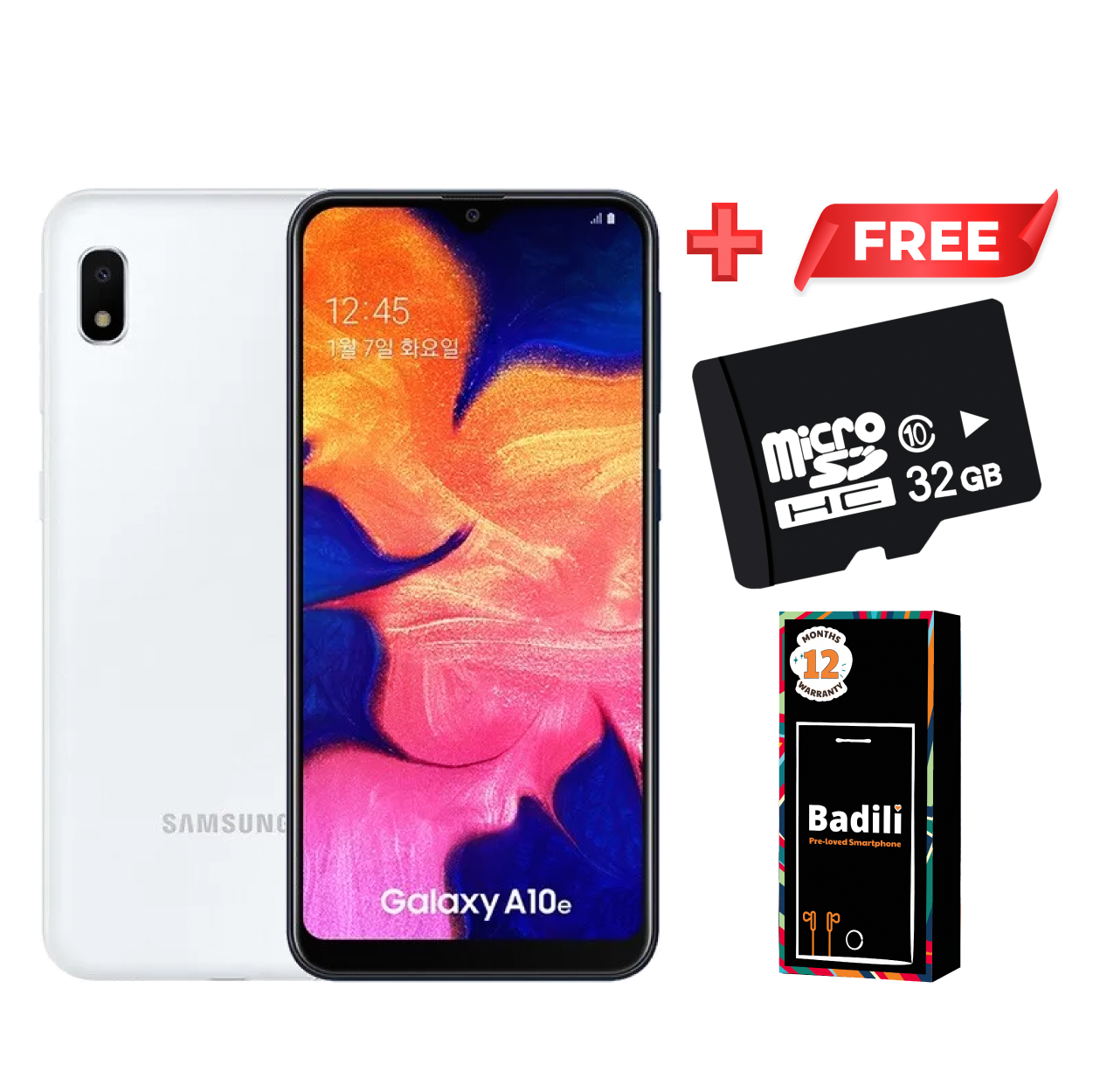 Badili Refurbished Samsung Galaxy A10e Smartphone 32GB/2GB, 5.83" ,Single Sim +Free 32 GB Memory Card
