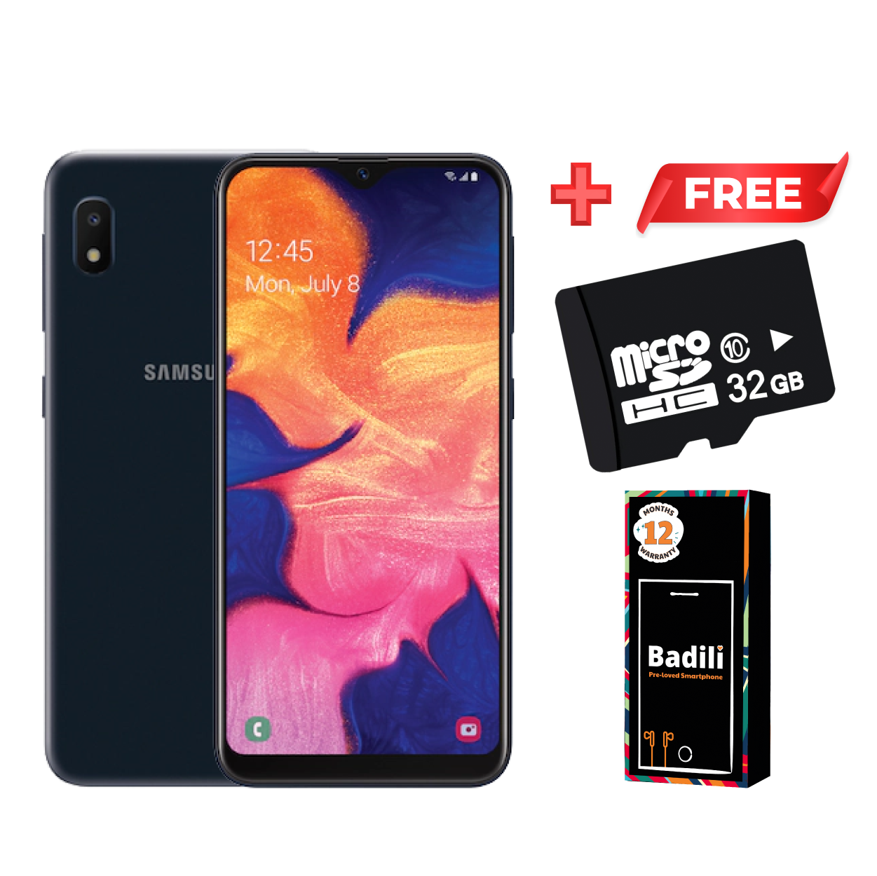 Badili Refurbished Samsung Galaxy A10e Smartphone 32GB/2GB, 5.83" ,Single Sim +Free 32 GB Memory Card