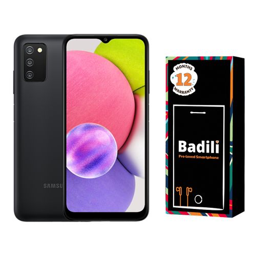 Badili Samsung Galaxy A03s Android Smartphone – 3GB RAM/32GB Storage – 6.5" HD+ Display – 13MP Triple Camera – 5000mAh Battery – Refurbished + FREE 32GB Card + 12-Month Warranty – Black