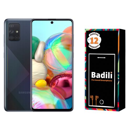 Samsung Galaxy A71 5G Smartphone Refurbished (Black, 6GB RAM, 128GB Storage) | Unlocked Android Phone | 64MP Quad Camera | 6.7'' FHD+ Display | Fast Charging | Single SIM | 5G Mobile