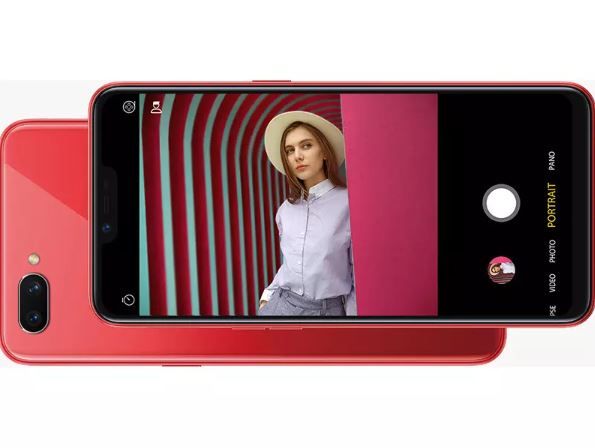Renewed Oppo A3s, DISPLAY SCREEN 6.2" INCHES, 4GB RAM & 64GB ROM, 4230MAH, DUAL SIM-Red