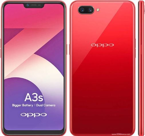 Renewed Oppo A3s, DISPLAY SCREEN 6.2" INCHES, 4GB RAM & 64GB ROM, 4230MAH, DUAL SIM-Red