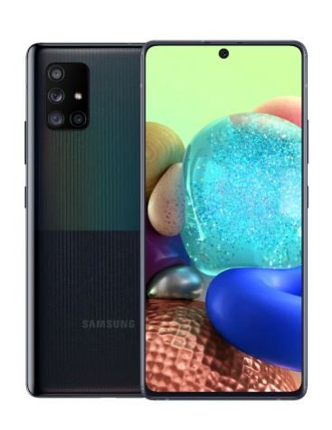 Samsung Galaxy A71 5G Smartphone Refurbished (Black, 6GB RAM, 128GB Storage) | Unlocked Android Phone | 64MP Quad Camera | 6.7'' FHD+ Display | Fast Charging | Single SIM | 5G Mobile