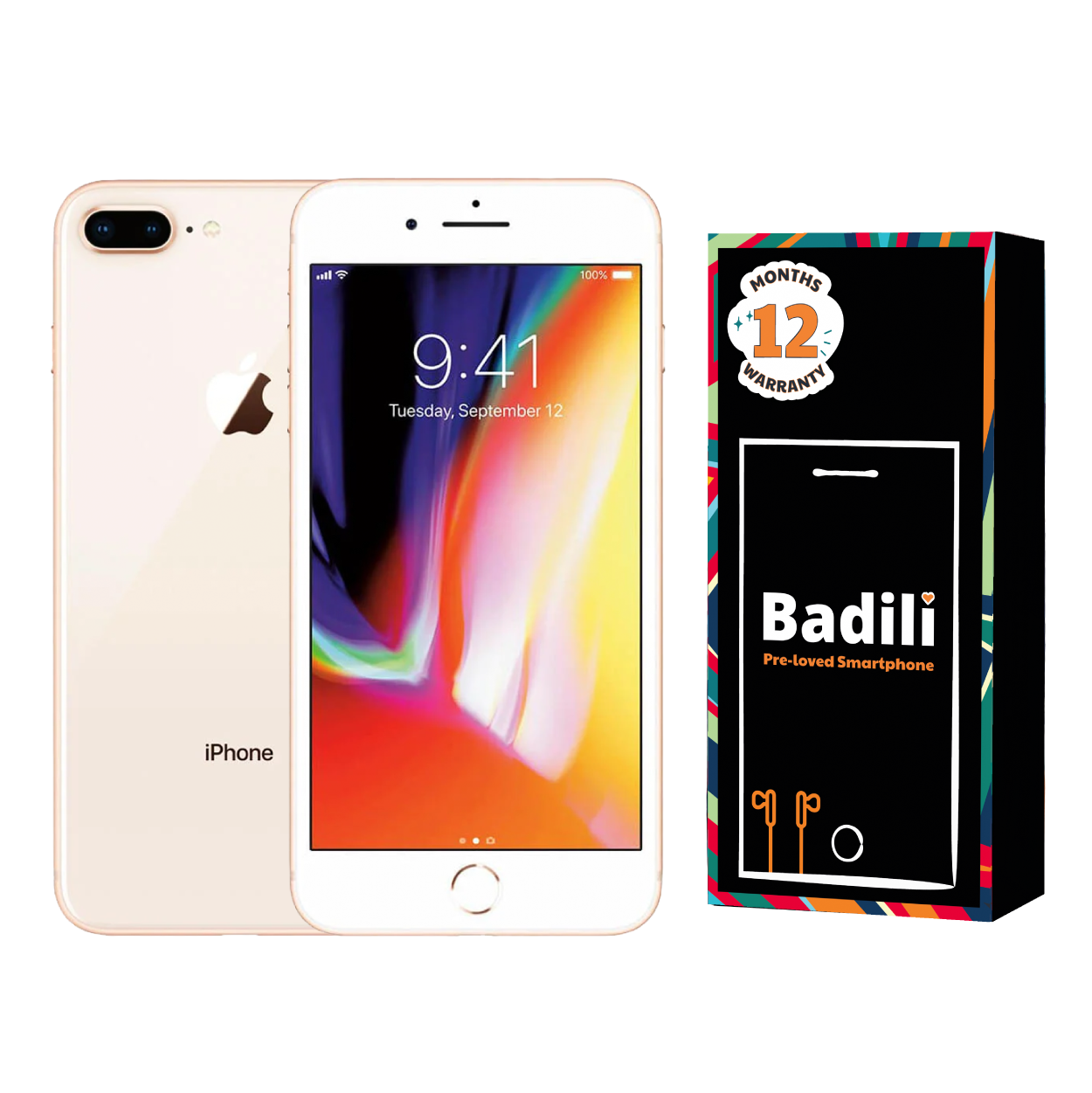 Badili - iPhone 8 plus ,Gold 64GB- Refurbished with 12 Months warranty .