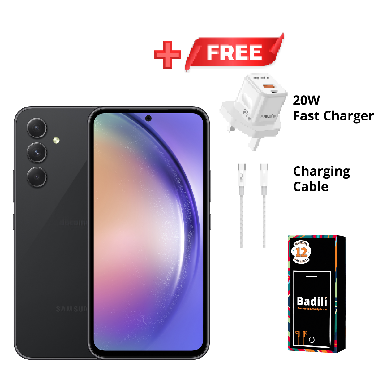 Badili - Samsung Galaxy A54, Graphite, 8GB RAM /128 GB ROM - Refurbished with 12 Months warranty.
