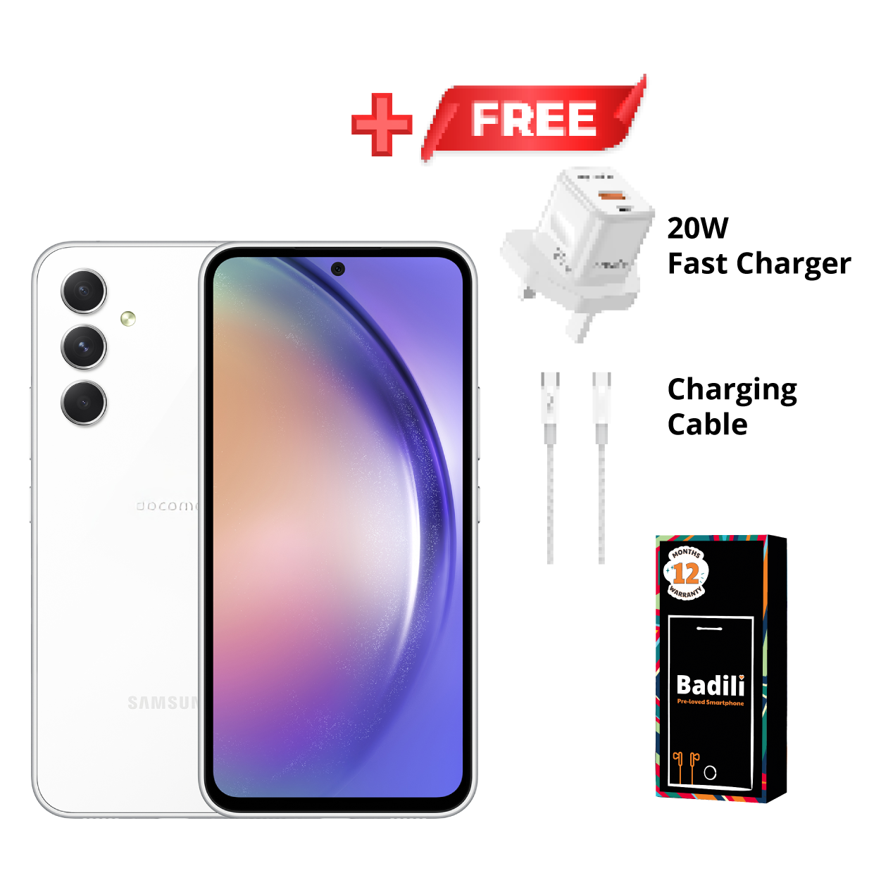 Badili - Samsung Galaxy A54, White, 8GB RAM /128 GB ROM - Refurbished with 12 Months warranty.