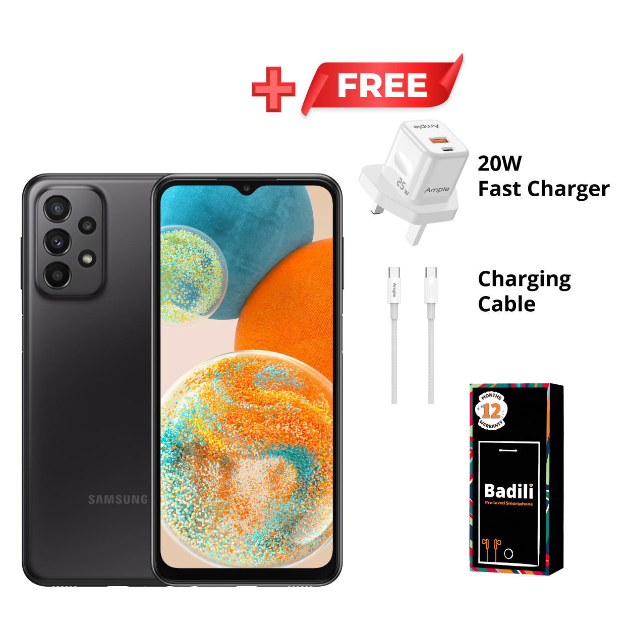 Badili Samsung Galaxy A23 5G Refurbished by Badili | 6.6" 120Hz Display, 50MP Quad Cam, 5G, 5000mAh – 4GB/6GB-Black