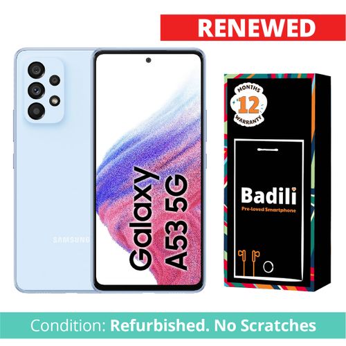 Badili Samsung Galaxy A53 5G Android Smartphone – 6GB RAM, 128GB Storage, 64MP Camera, 5000mAh Battery, Unlocked Mobile Phone, Single SIM - Refurbished