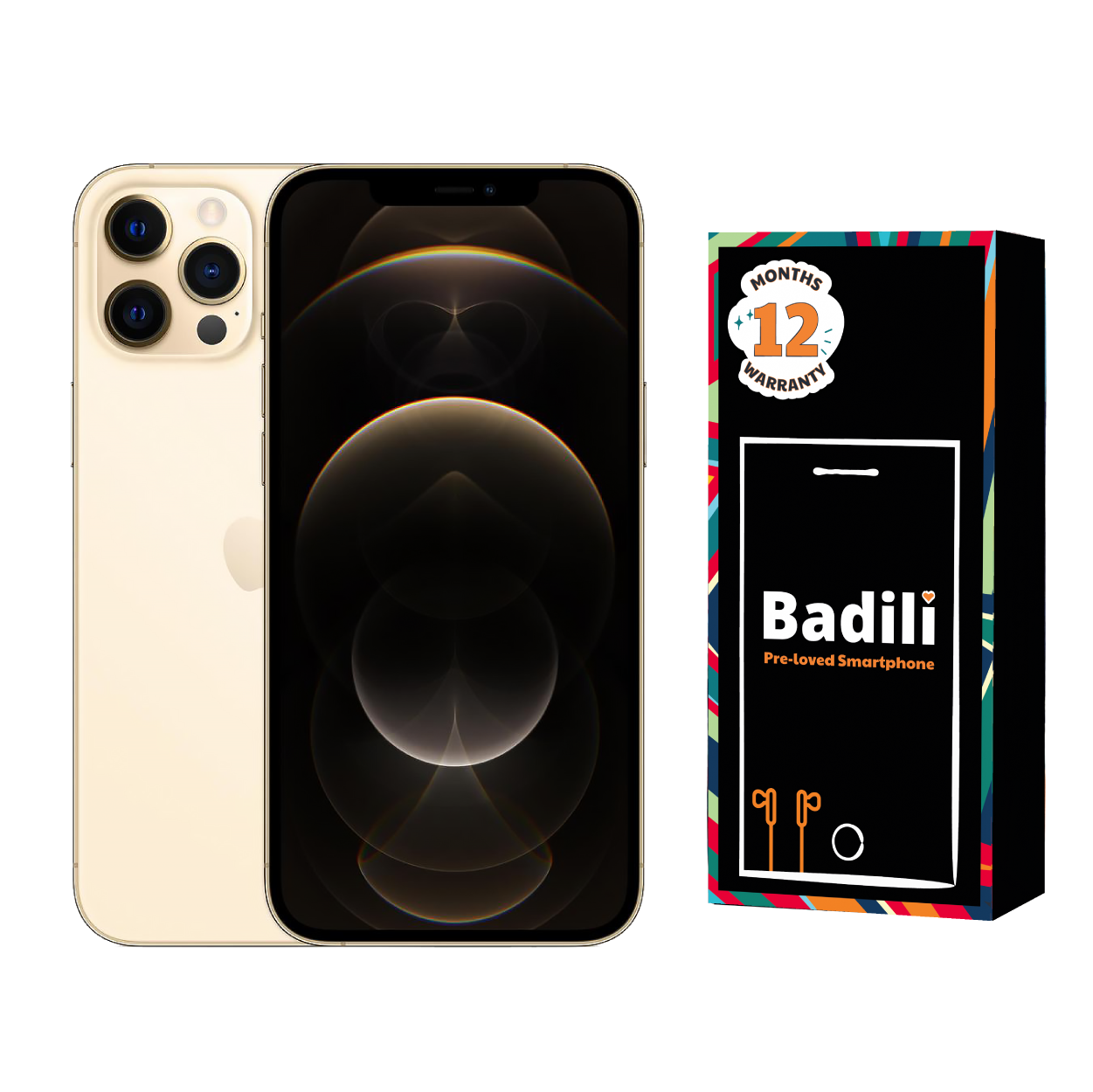 Badili Apple  iPhone 12 Pro Max 6GB RAM 512GB Storage – 6.7-inch Super Retina XDR Display, A14 Bionic Chip, 5G, Triple 12MP Camera System, Face ID, iOS 16, Refurbished, 12 Months Warranty