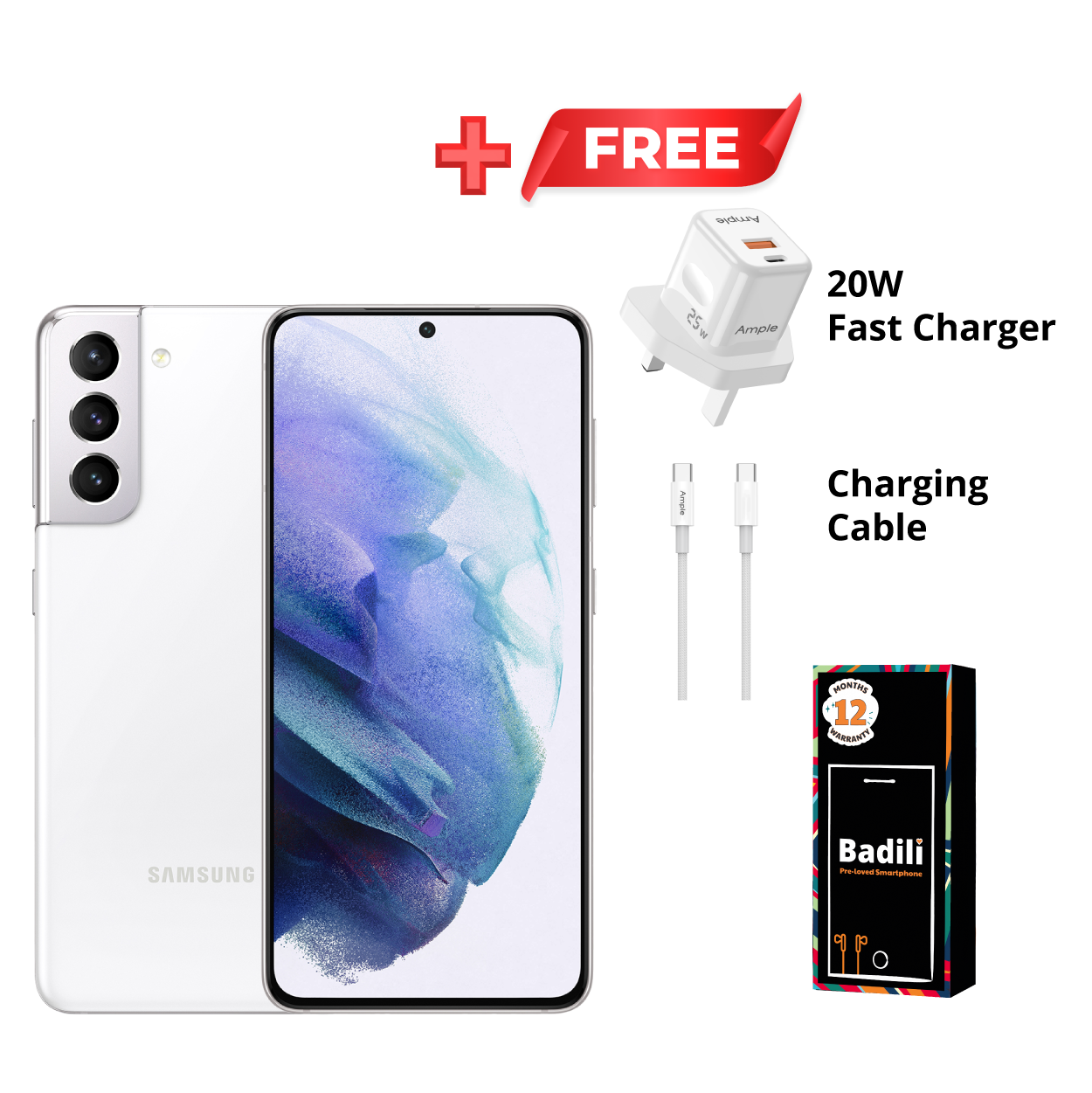 Samsung Galaxy S21 5G Badili Smartphone,,  8GB RAM /128GB ROM - Refurbished by badili with 12 Months warranty.