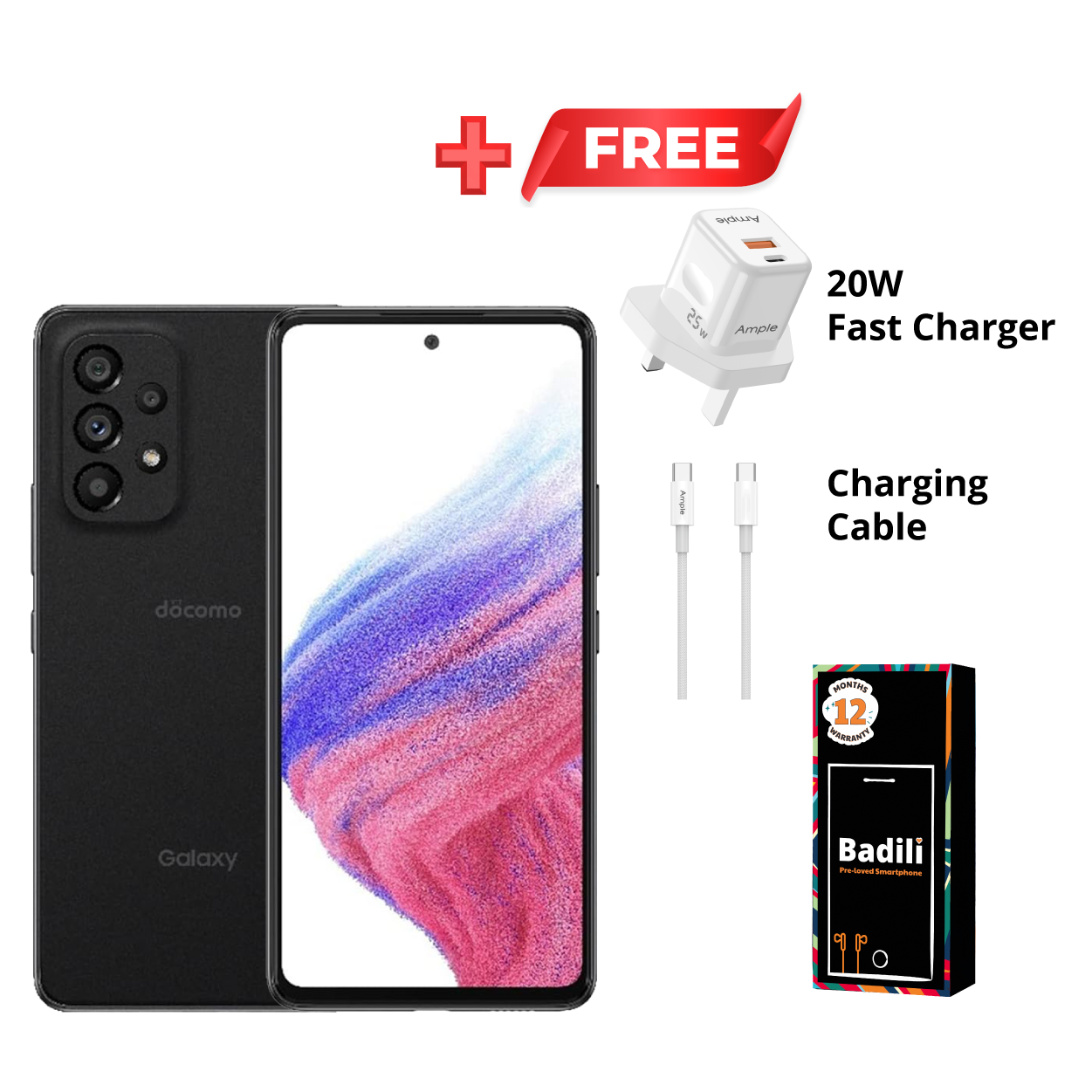 Badili Samsung Galaxy A53 5G Android Smartphone – 6GB RAM, 128GB Storage, 64MP Camera, 5000mAh Battery, Unlocked Mobile Phone, Single SIM - Refurbished