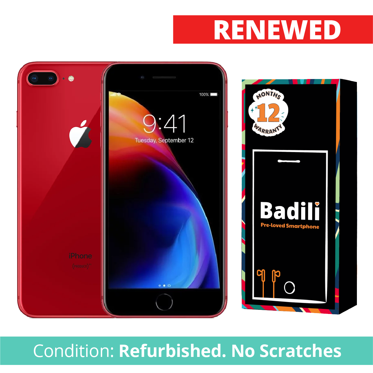 Badili - iPhone 8 plus , 256GB- Refurbished with 12 Months warranty .