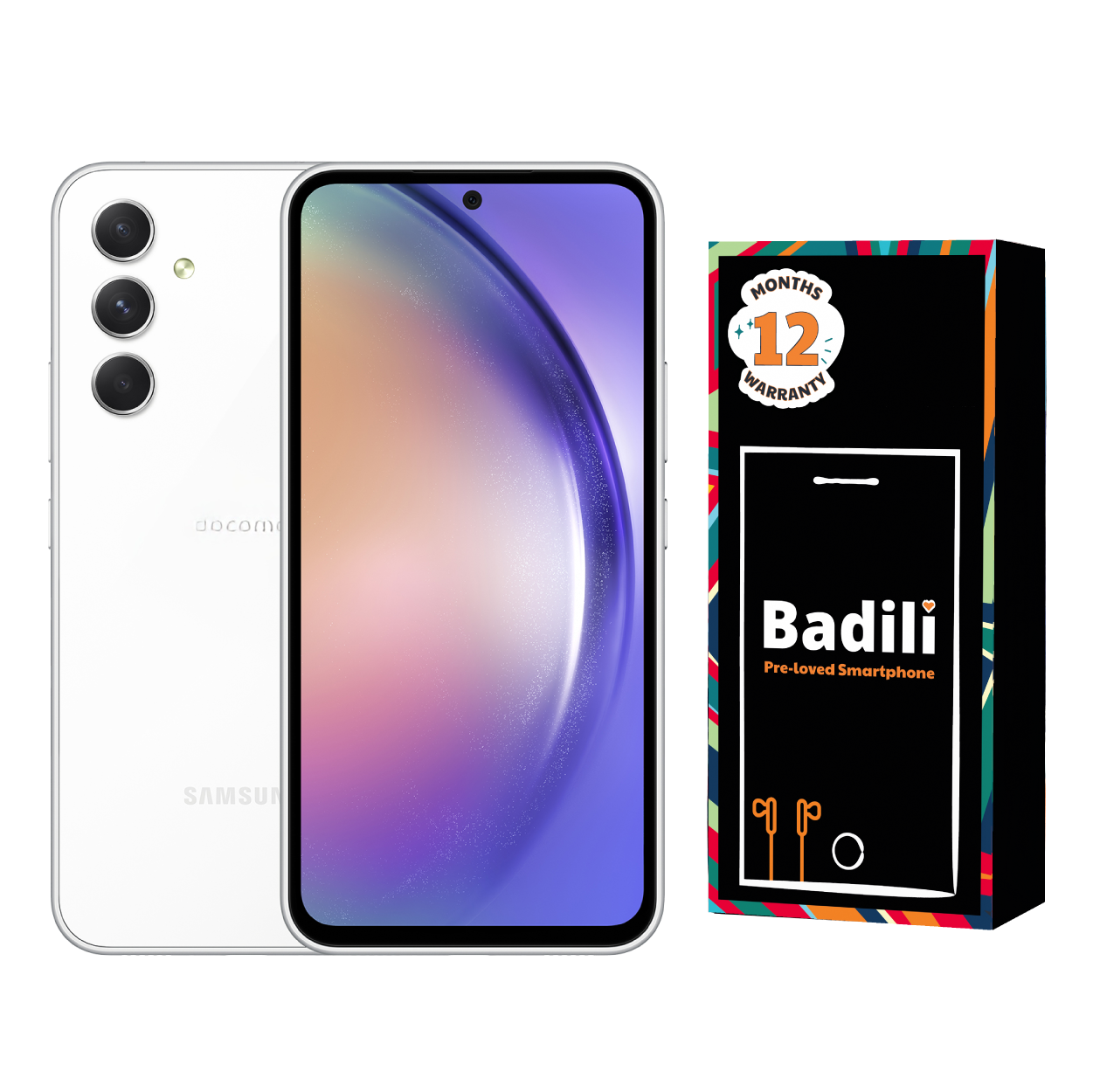 Badili - Samsung Galaxy A54, White, 8GB RAM /128 GB ROM - Refurbished with 12 Months warranty.