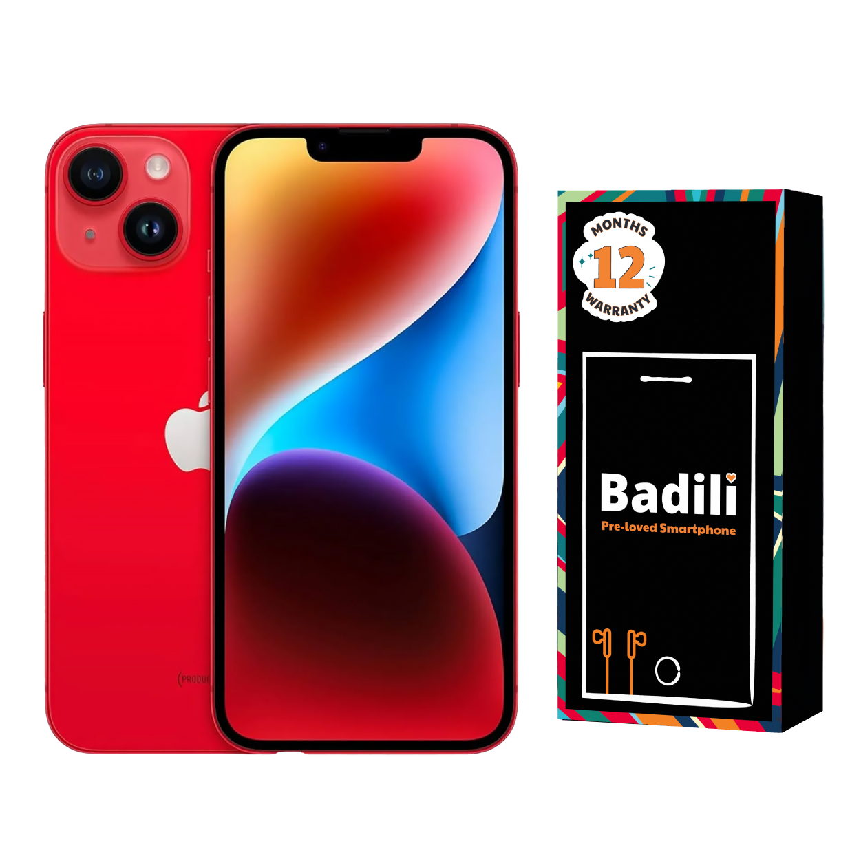 Badili Apple iPhone 14 Dual SIM, unlocked (6GB RAM, 128GB Storage) – 6.1" Super Retina XDR Display, A15 Bionic Chip, 12MP Dual Camera, 5G Smartphone, Midnight, refurbished