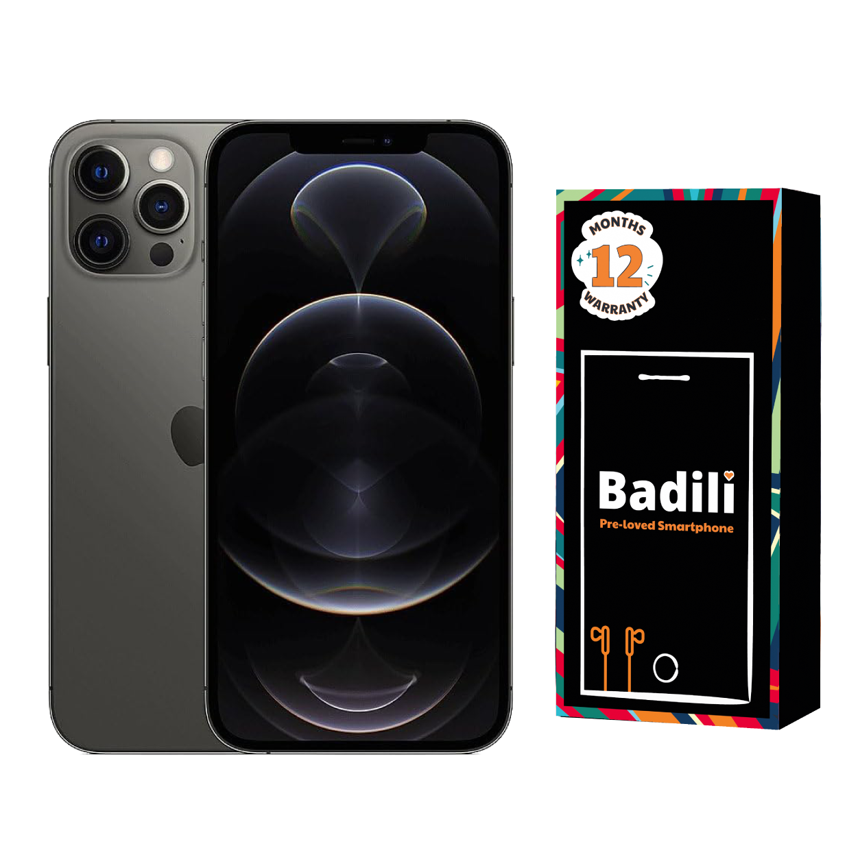 Badili Apple  iPhone 12 Pro Max 6GB RAM 256GB Storage – 6.7-inch Super Retina XDR Display, A14 Bionic Chip, 5G, Triple 12MP Camera System, Face ID, iOS 16, Refurbished, 12 Months Warranty