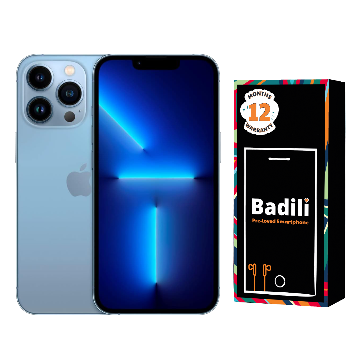 iPhone 13 Pro Max Dual SIM, 6GB -128GB – Unlocked 5G Smartphone, 6.7, Super Retina XDR Display, A15 Bionic Chip, Pro 12MP Triple-Camera System, 1-Year Badili Warranty- Refurbished