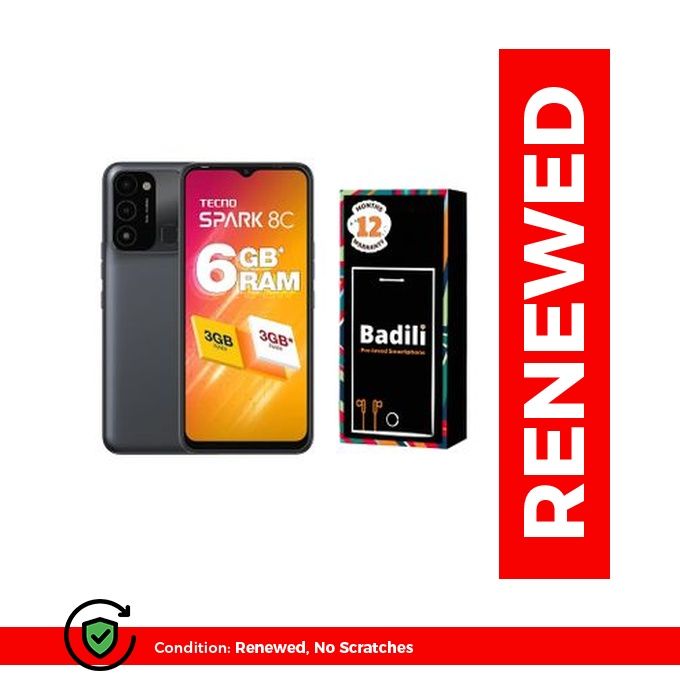 Tecno Spark 8C 2GB RAM/64 GB ROM, 13Mp Rear View + 8MP front Camera, Refurbished