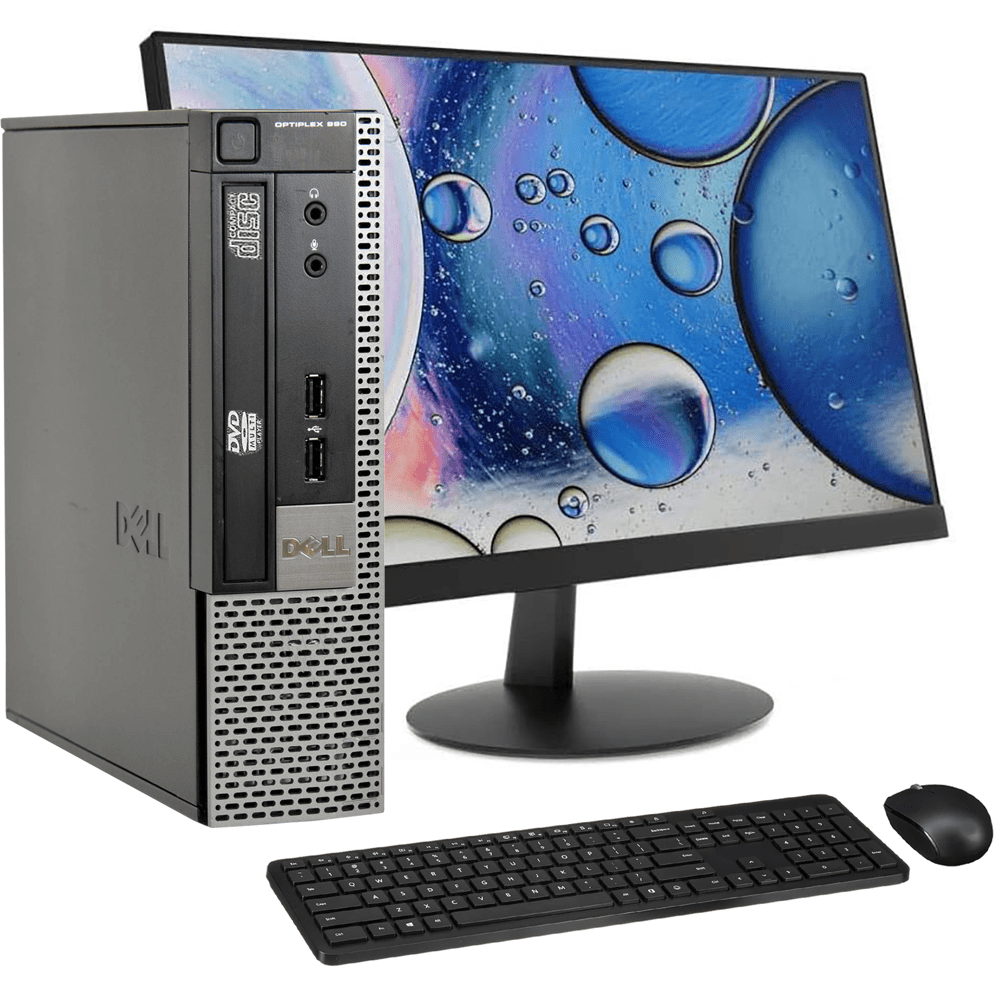 { Full set 24'' monitor + MOUSE & KEYBOARD } Refurbished Dell Optiplex 990 Intel Core i5 8GB RAM 500GB HDD Windows 10 Pro Desktop Tower