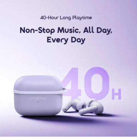 Oraimo SpaceBuds Lite Sound 360 Anti-Lost True Wireless Earbuds 🔸Sound360 Spatial Audio🔸 Smart Earbud Finder🔸  Free Anti-Lost Lanyard Included 🔸40-Hr Long Playtime