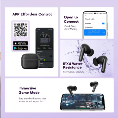 Oraimo SpaceBuds Lite Sound 360 Anti-Lost True Wireless Earbuds 🔸Sound360 Spatial Audio🔸 Smart Earbud Finder🔸  Free Anti-Lost Lanyard Included 🔸40-Hr Long Playtime