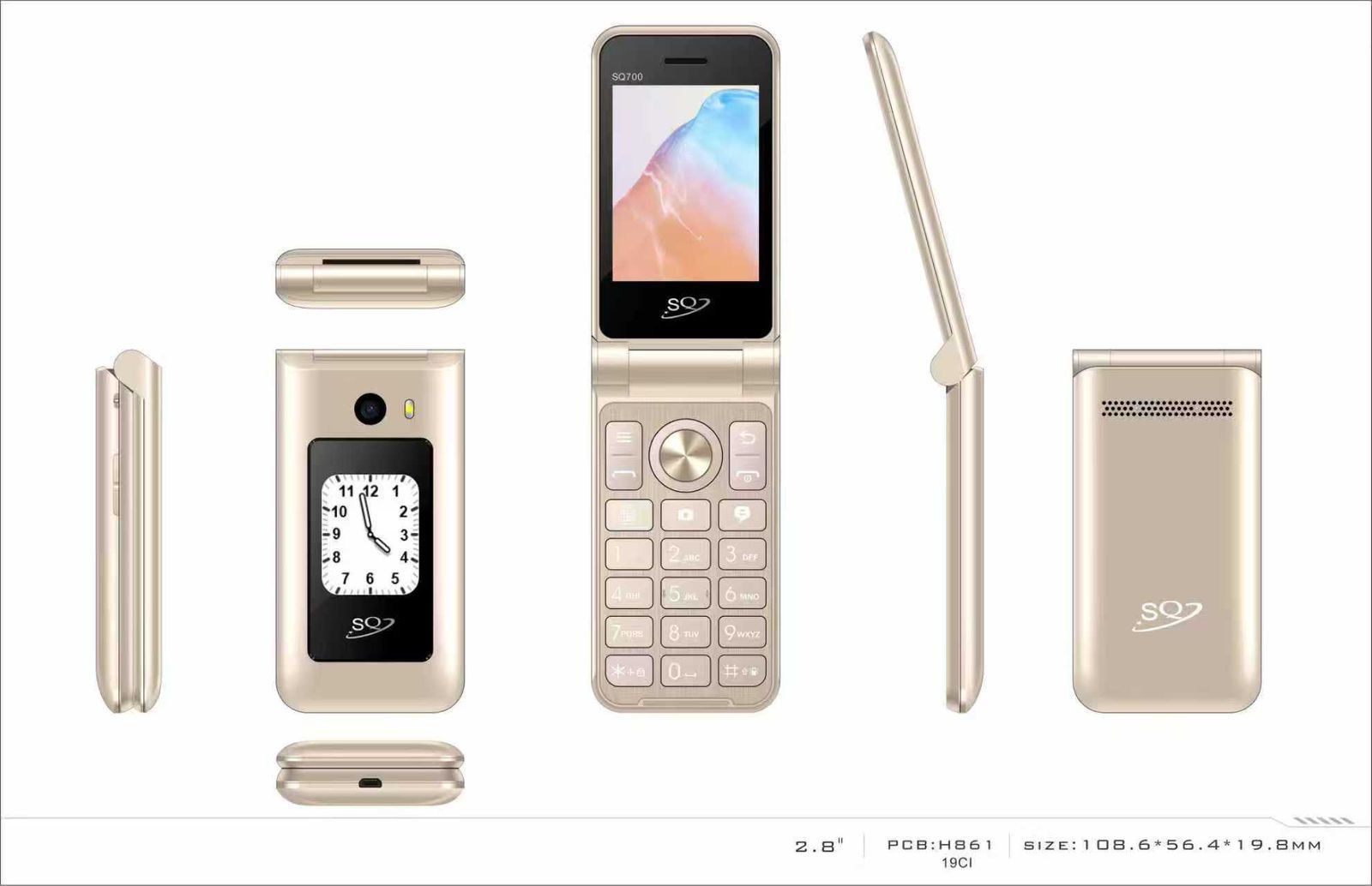 NEW ALERT!! SQ 700 Flip Phone 🔸2.8''Main Screen Display 1.77''Secondary Screen Display🔸Dual SIM Cards 🔸2500mAh Powerful Battery🔸 Camera🔸Flashlight Torch and Fm Wireless