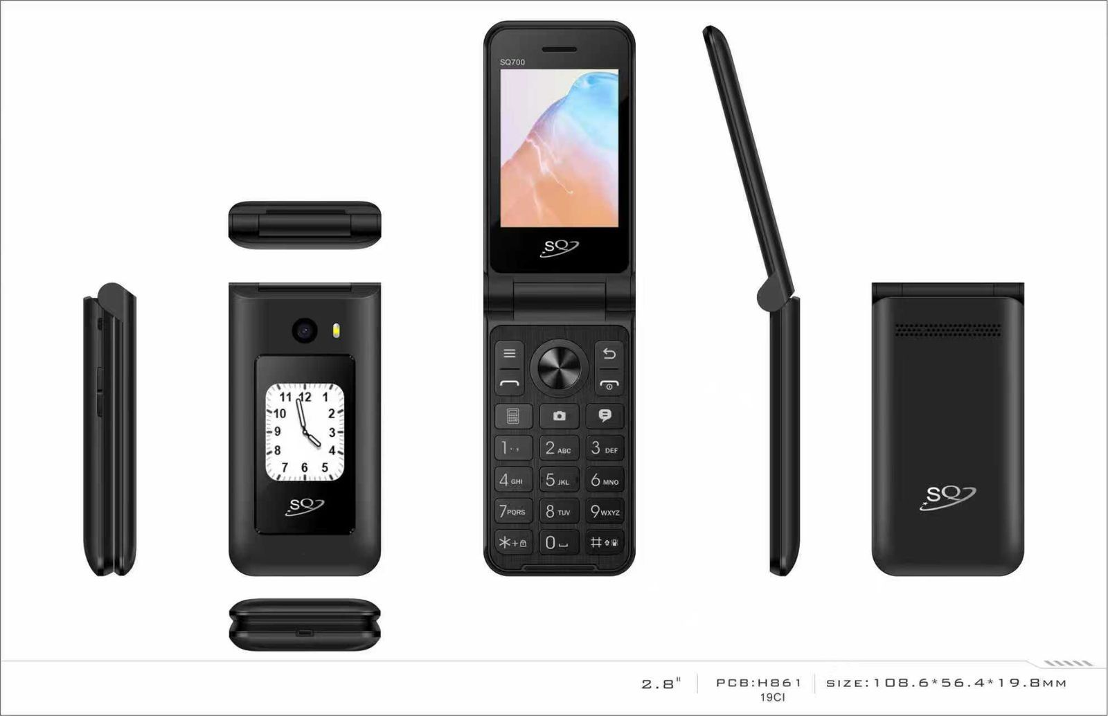 NEW ALERT!! SQ 700 Flip Phone 🔸2.8''Main Screen Display 1.77''Secondary Screen Display🔸Dual SIM Cards 🔸2500mAh Powerful Battery🔸 Camera🔸Flashlight Torch and Fm Wireless