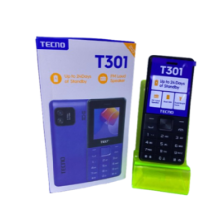 Tecno T301 (Dual Sim) Button Phone🔹 Torch 🔹Wireless FM🔹 Battery 1000mah Feature Kabambe Mobile Phone