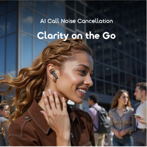 Oraimo SpaceBuds Air 38 Hours Smart Finder True Wireless Earbuds, Comfortable Half-In-Ear Fit , Smart Earbud Finder ,Free Anti-Lost Lanyard Included, MODEL:OTW-324S