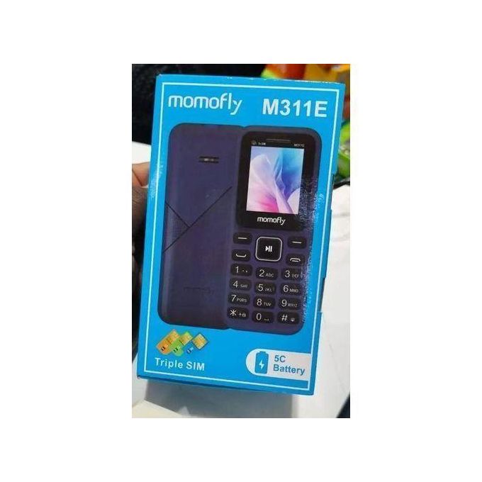 (SPECIAL  OFFERS) Momofly M311E 32 MB RAM featured phone Triple SIM Regular 5C Battery, 1.77" display with BT connectivity featured phones