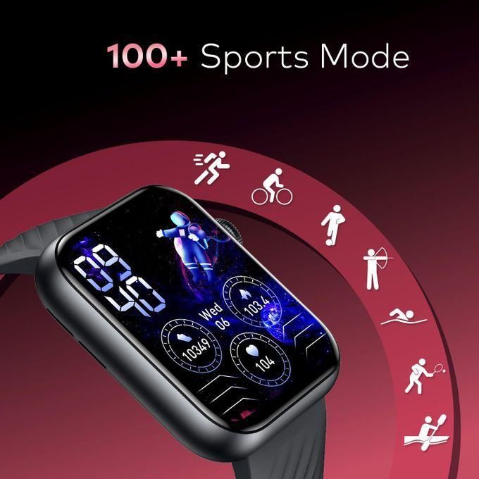 ITEL SONES ISW-011 Waterproof Smart watch 1.83'' HD ,Native Storm Waterproof with AI Voice Assistant, IP68 Water & Dust resistant, Hands free Phone Calls Anytime