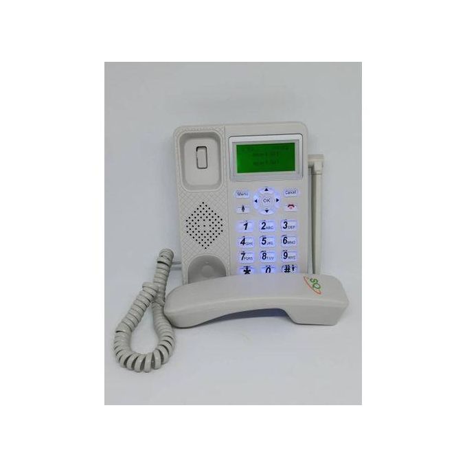 SQ LS 810 Desktop Wireless Phone Landline Dual Sim Card Telephone For Office / Home Use, FM Radio, SMS, Supports Caller ID,GSM Voice call function Supports Phonebook(200 entries) & Call Records