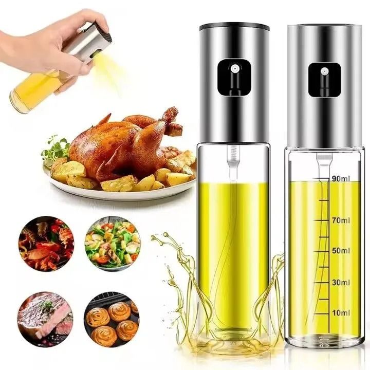 Multipurpose Kitchen Vinegar/Oil Sprayer for Cooking Roasting Olive Oil Spray Refillable Cooking Bottle Dispenser for Salad, Baking, BBQ, Frying -100ml