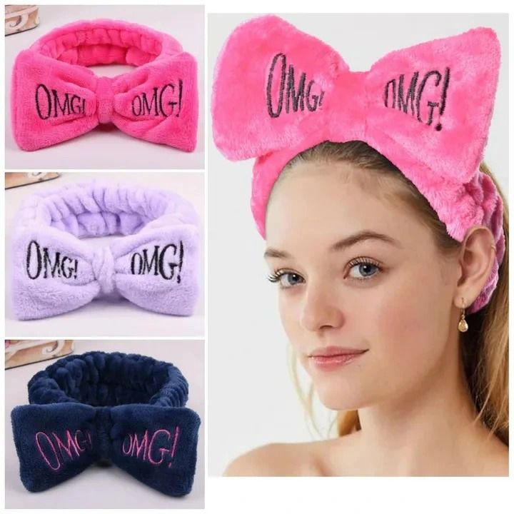 OMG HEADBAND/SPA/MAKE UP/HAIR BAND/HEAD BAND Navy FREE SIZE