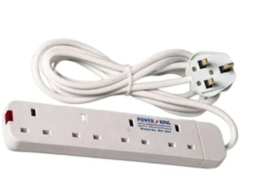 【Clearance Sale】Power King Best 4 Way Power Extension With Long Cable - White